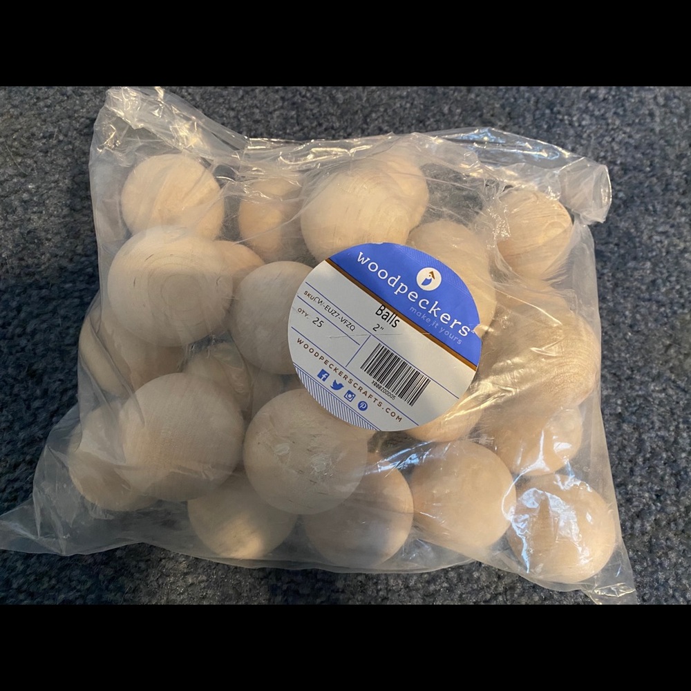 2” wooden balls